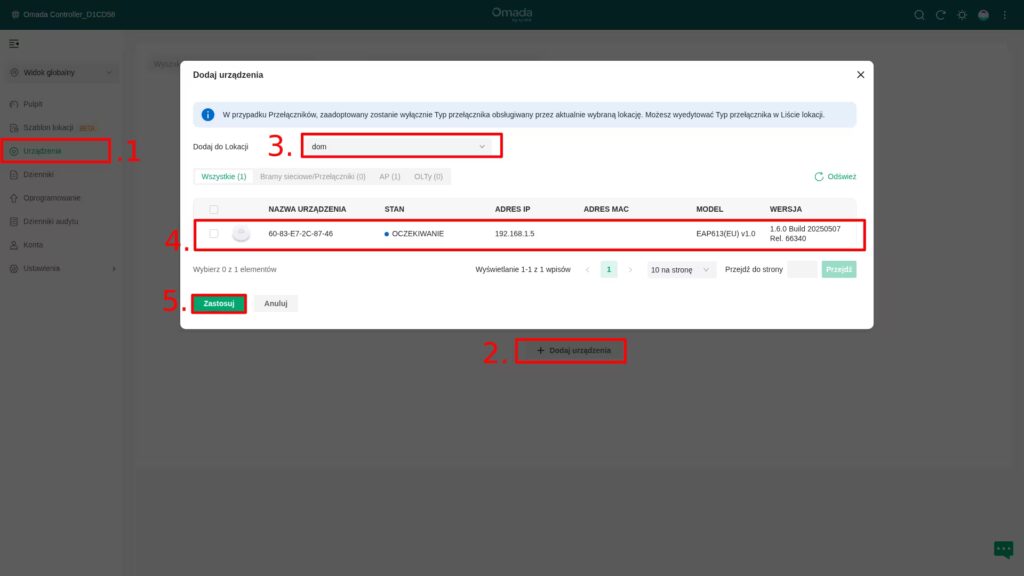 (Adopt) swoje urządzenia - TP-Link Omada